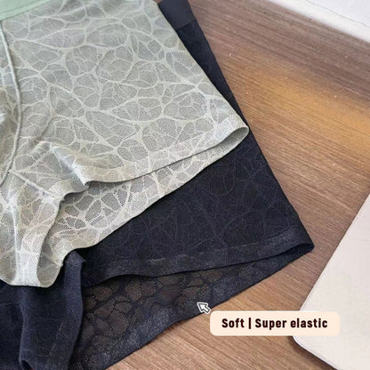 🔥 Sexy herreboksere i blonder og issilke