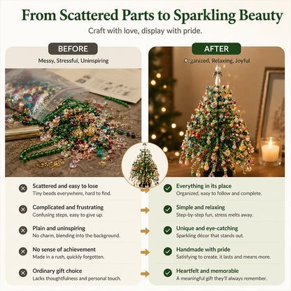 🎄DIY Weihnachtsbaum-Perlen-Set – 🎅Gestalte deine eigene glitzernde Weihnachtsdekoration