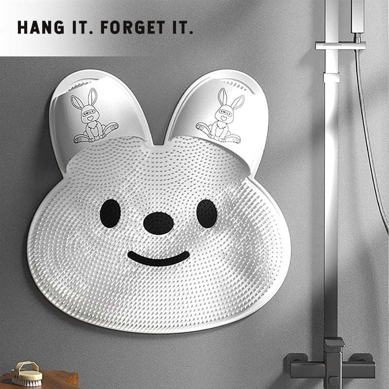 Massasjepute av silikon med kaninfotmassasjepute for fotvask