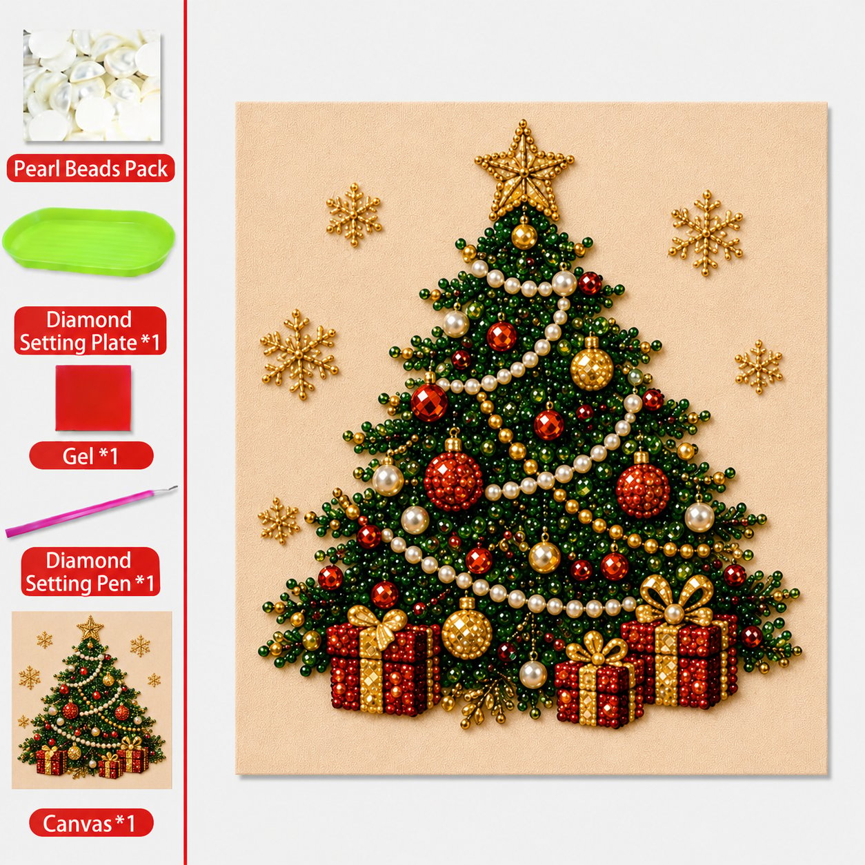 🧘Entspannend und anfängerfreundlich – 🎨💎DIY-Diamantmalerei-Set mit Weihnachtsperlen