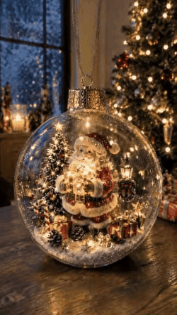 🎄Leuchtende Weihnachts-Diorama-Ornamente – Eine kleine Winterwelt in Ihrer Handfläche👼