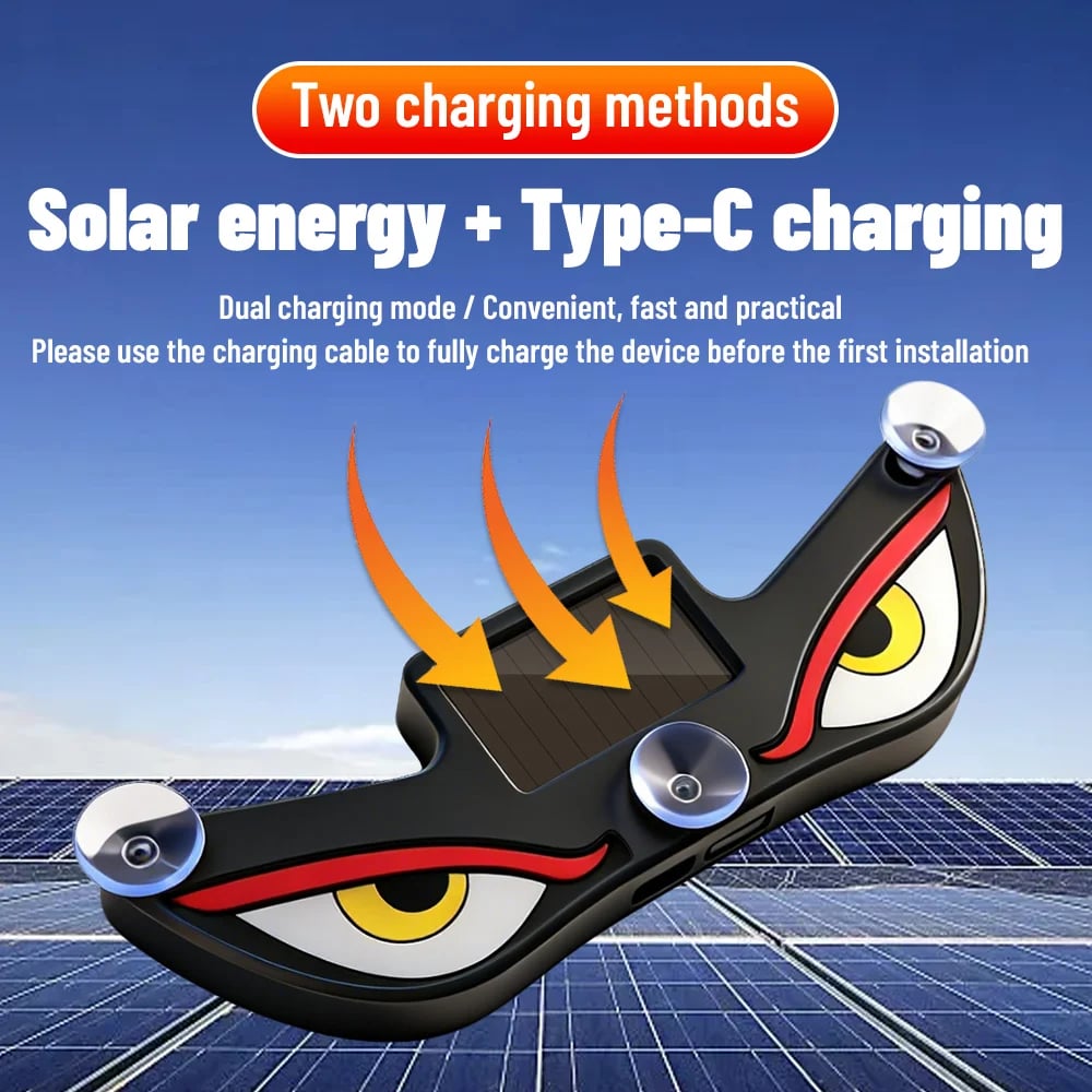 🟔 Laatste dag: 49% KORTING - Solar Demon Eye LED-raamlamp voor in de auto