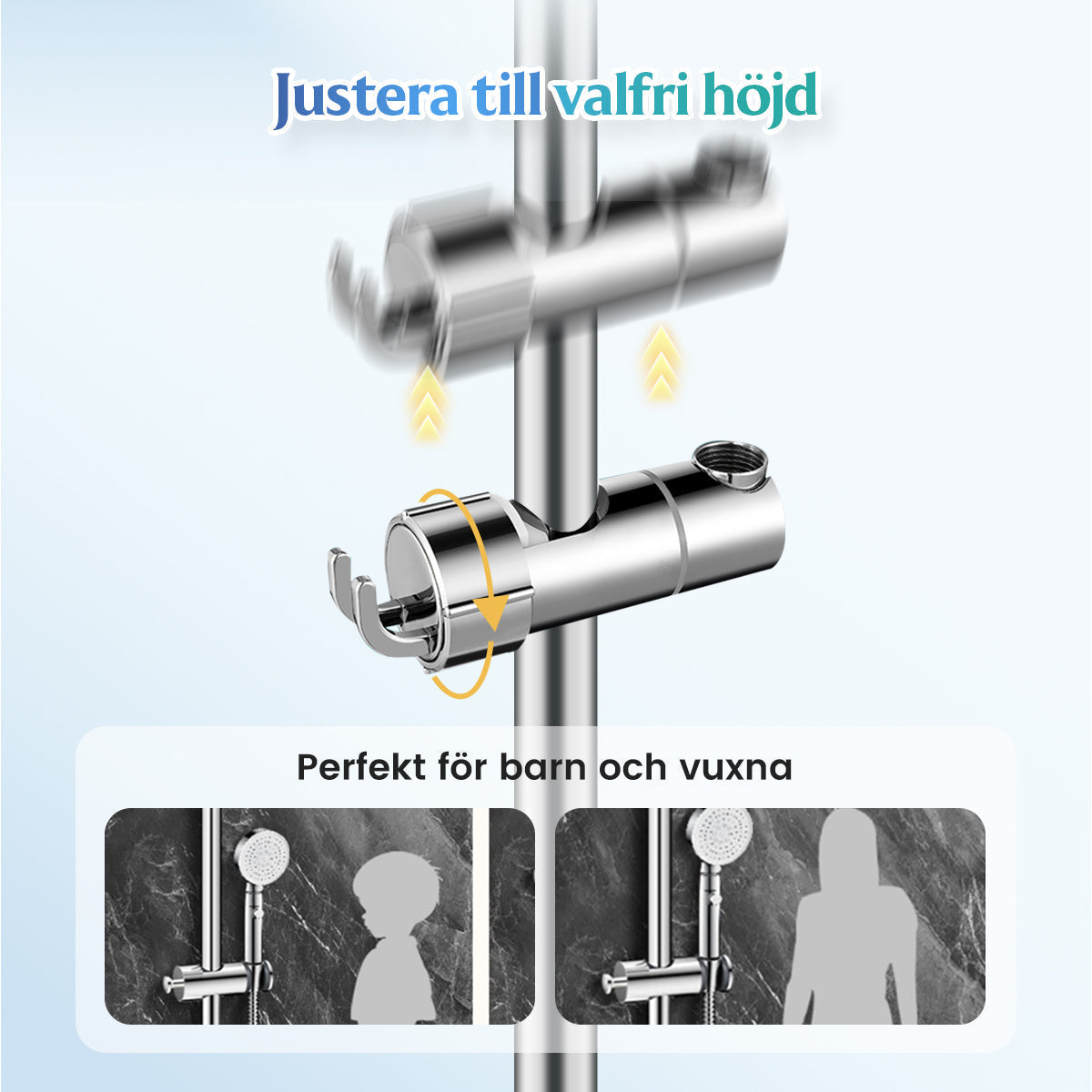 Ingen boring nødvendig · Fest og bruk · Nytt valg for dusjtilbehør