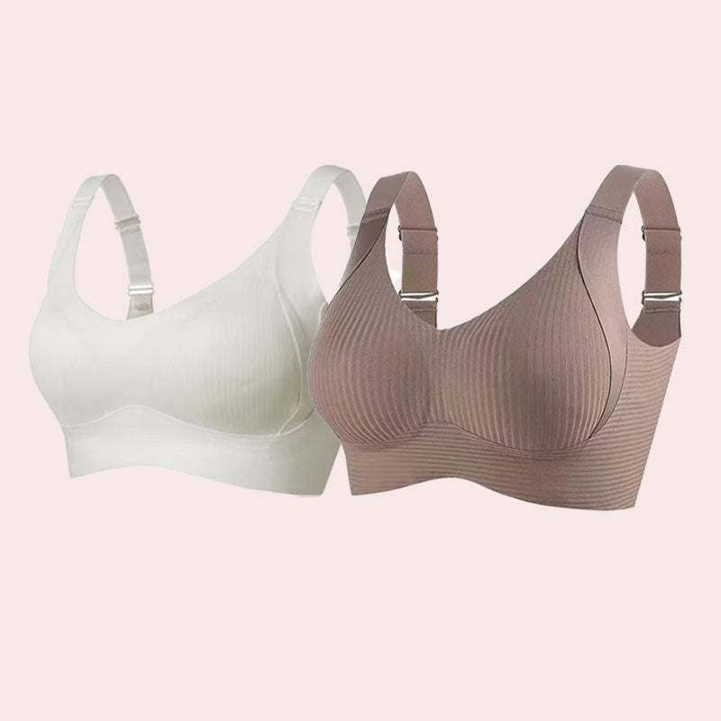 🏆️Gerippter Push-up-BH ohne Bügel für Damen