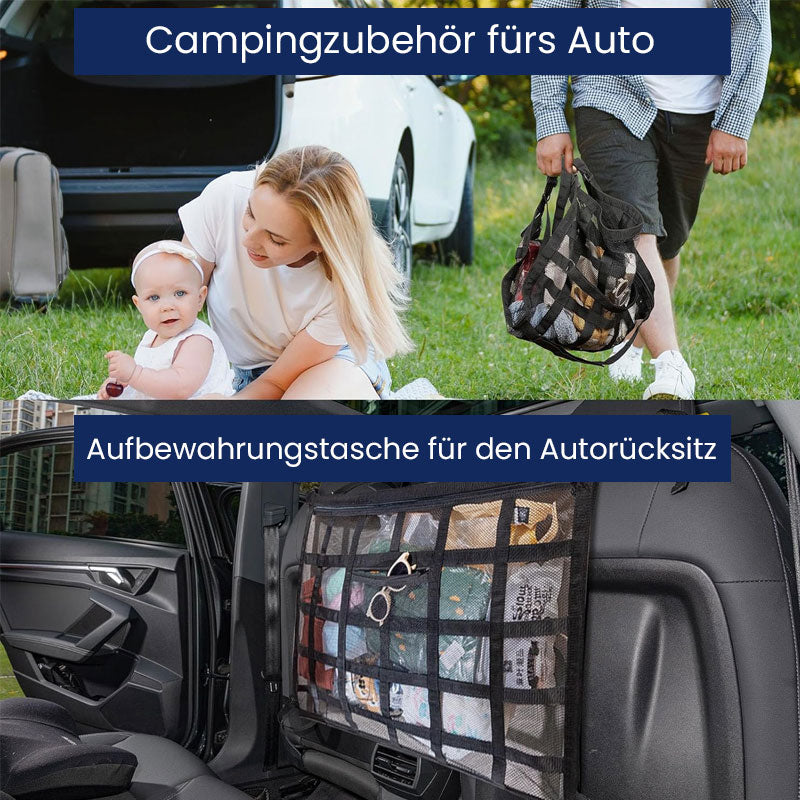 Hengende nettingoppbevaringspose til biltaket