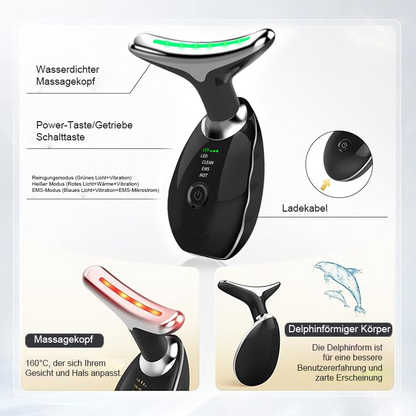 EMS RØDLYSTERAPI ANSIKT HALS LØFT RYNKEFJERNER ÅTNA MASSASJEAPPARAT