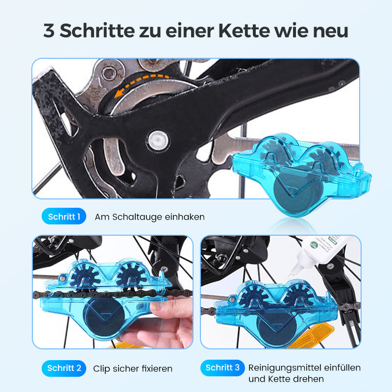 Fahrrad Kettenreiniger für Anhänger – Handfreie Reinigung für Mountainbike und Rennrad