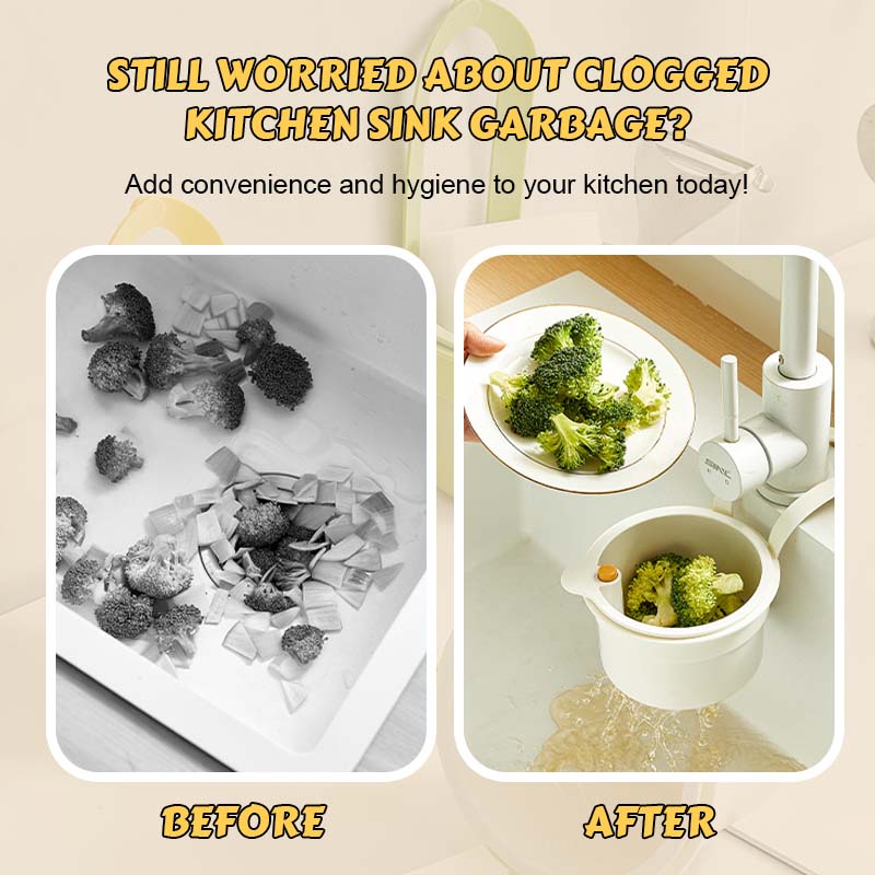 🧺 Multifunksjonell avløpskurv✨ Hold vasken frisk, ren og alltid rennende!