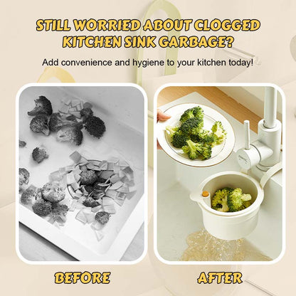 🧺 Multifunksjonell avløpskurv✨ Hold vasken frisk, ren og alltid rennende!