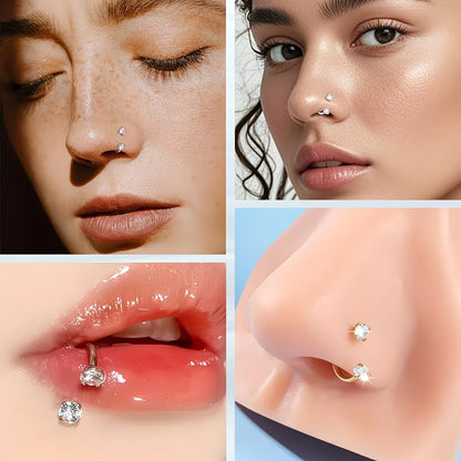🔥Hufeisen-Gem-Nasenring – Innengewinde & Bequem