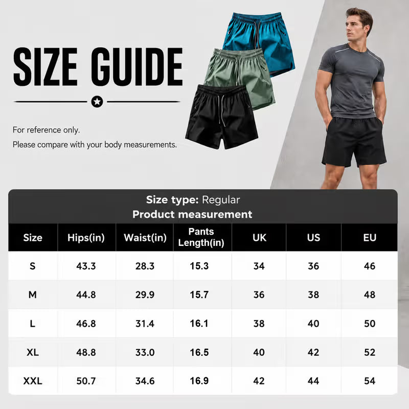 ❄️ Ice Silk Schnelltrocknende Sport-Shorts 4er-Pack – Uneingeschränkter atmungsaktiver Komfort
