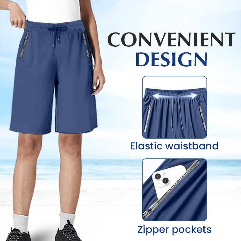 🔥SISTE DAGS SALG 49% RABATT🔥Unisex Ice Silk Hurtigtørkende Stretch Shorts