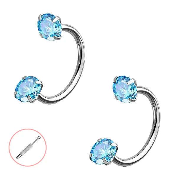 🔥Hufeisen-Gem-Nasenring – Innengewinde & Bequem