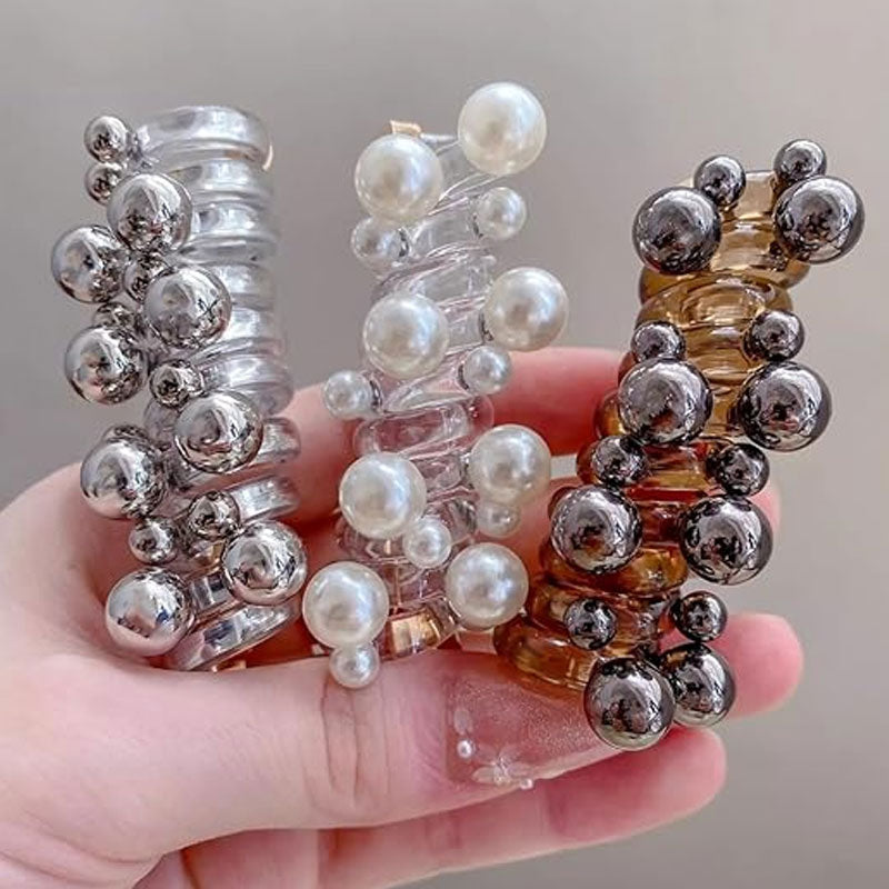 Perle rett spiral hårbånd