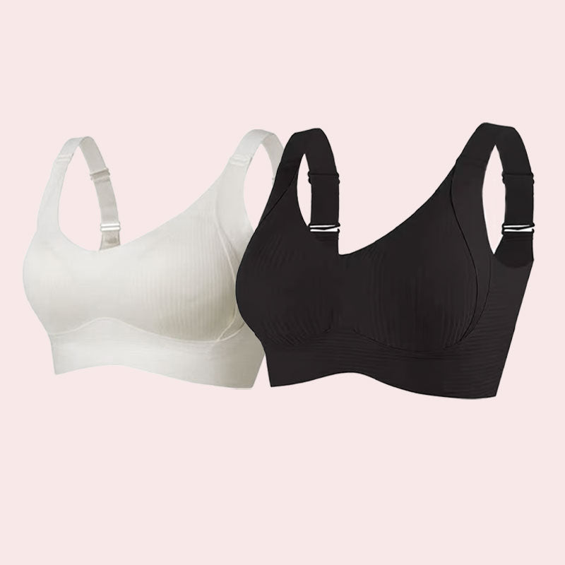 🏆️Gerippter Push-up-BH ohne Bügel für Damen