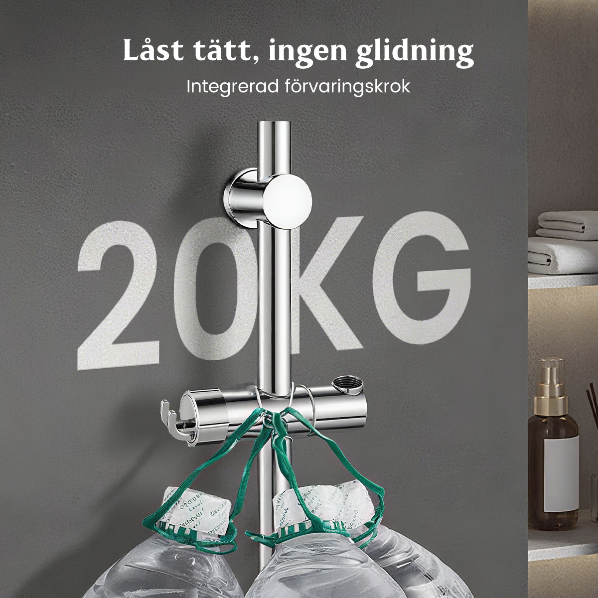 Ingen boring nødvendig · Fest og bruk · Nytt valg for dusjtilbehør