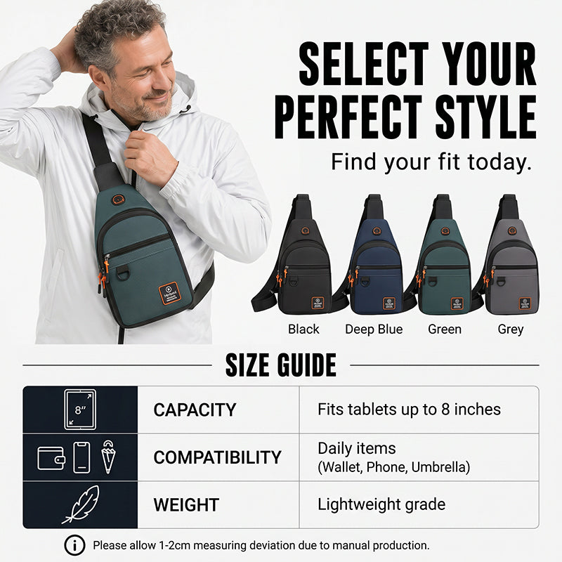 🔥Wasserdichte Crossbody-Tasche mit mehreren Taschen🔥