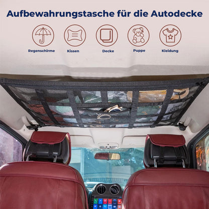 Hengende nettingoppbevaringspose til biltaket