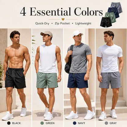 ❄️ Ice Silk Schnelltrocknende Sport-Shorts 4er-Pack – Uneingeschränkter atmungsaktiver Komfort