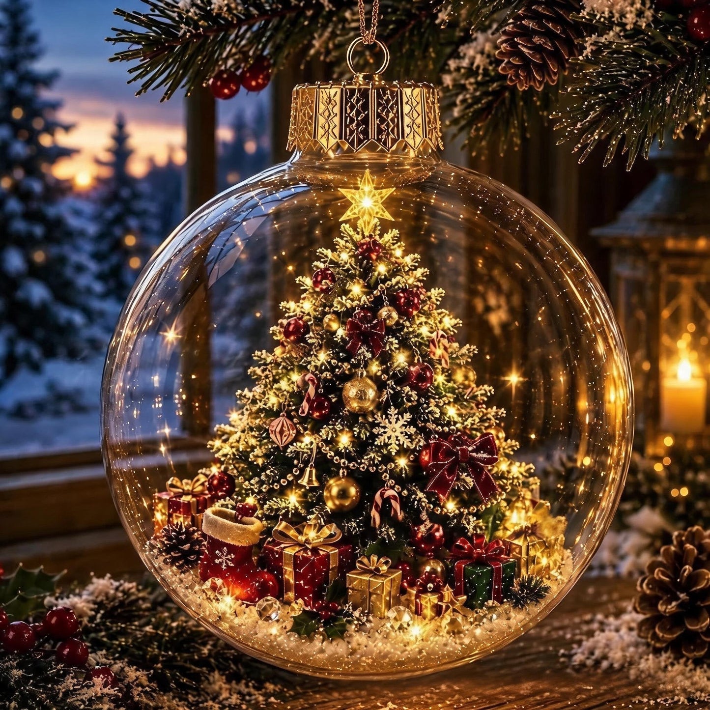 🎄Leuchtende Weihnachts-Diorama-Ornamente – Eine kleine Winterwelt in Ihrer Handfläche👼