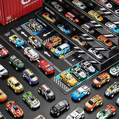 (Gratis frakt)Gavesett med mini pullback-container til bil 🚗🎁