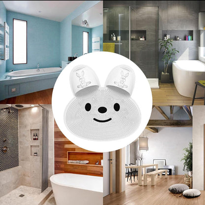 Massasjepute av silikon med kaninfotmassasjepute for fotvask