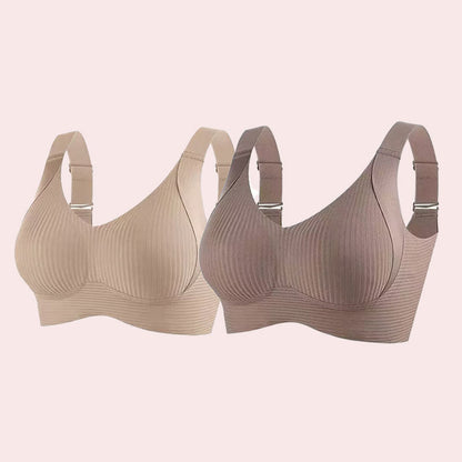 🏆️Gerippter Push-up-BH ohne Bügel für Damen