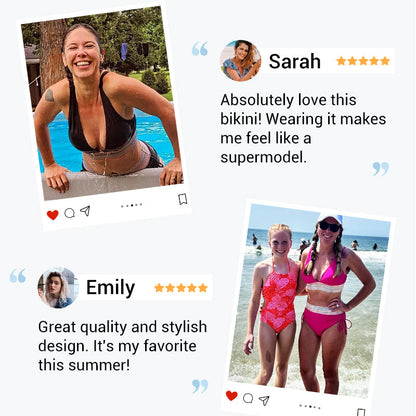 🔥Sommersalg 49 % RABATT💥👙Bikinisett med magekontroll og fargeblokker