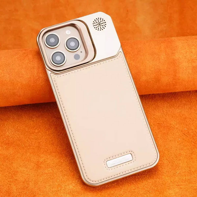 Ultratynt rammeløst skinndeksel til telefonen – med stativ og magnetisk funksjon