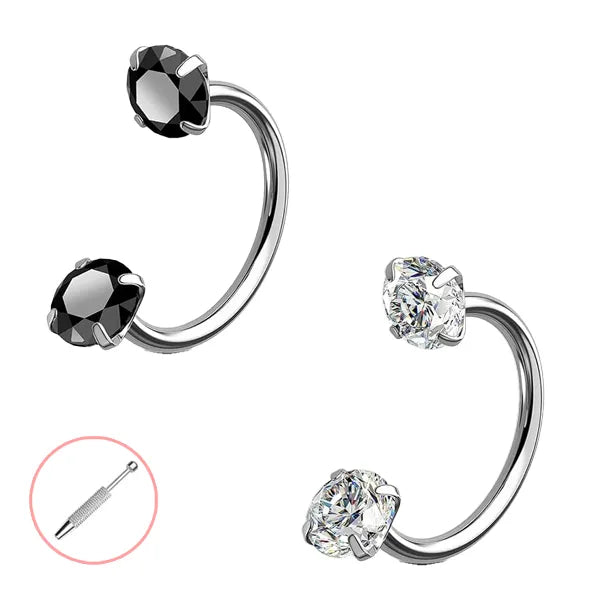 🔥Hufeisen-Gem-Nasenring – Innengewinde & Bequem