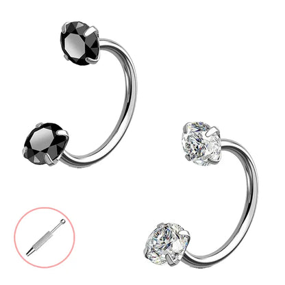 🔥Hufeisen-Gem-Nasenring – Innengewinde & Bequem