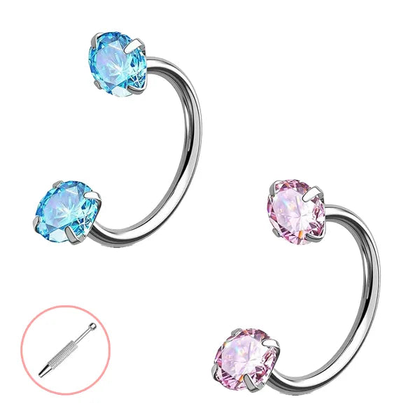 🔥Hufeisen-Gem-Nasenring – Innengewinde & Bequem