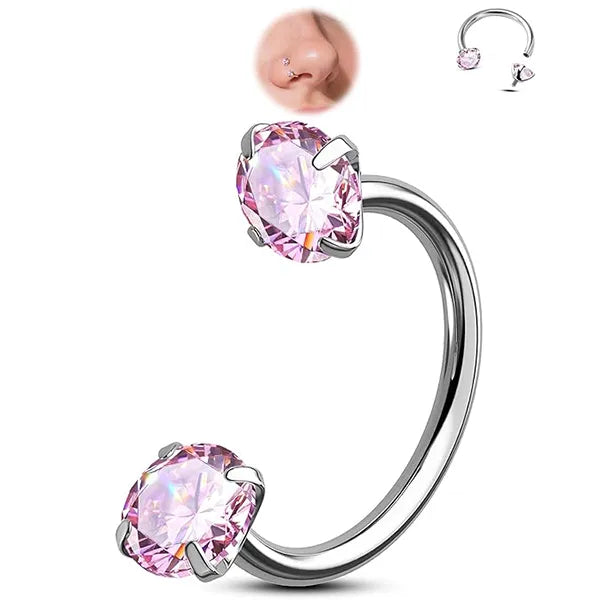 🔥Hufeisen-Gem-Nasenring – Innengewinde & Bequem