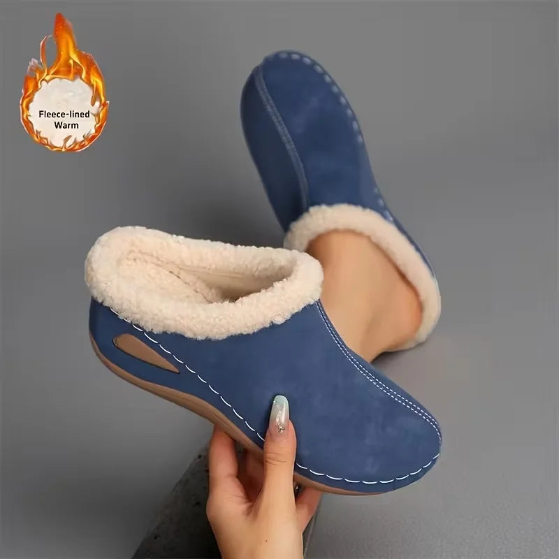 Bequeme Damen-Slipper mit Wollfutter