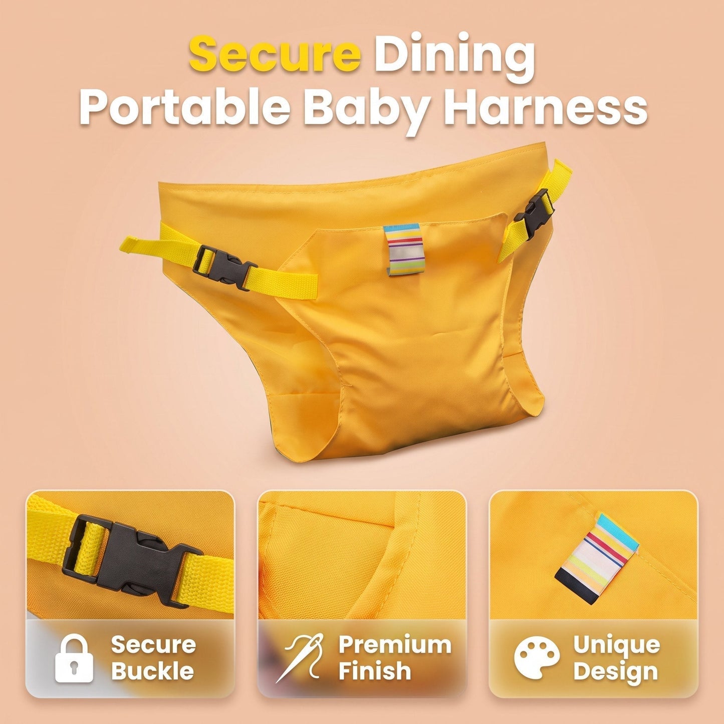 Sicherheitsgurte für Kinderstühle – Tragbarer Halter für Mahlzeiten