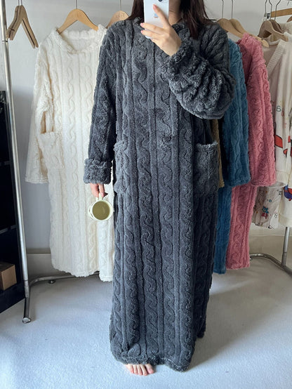 💟En varm gave🎀Vinterklær i korallrosa fløyel