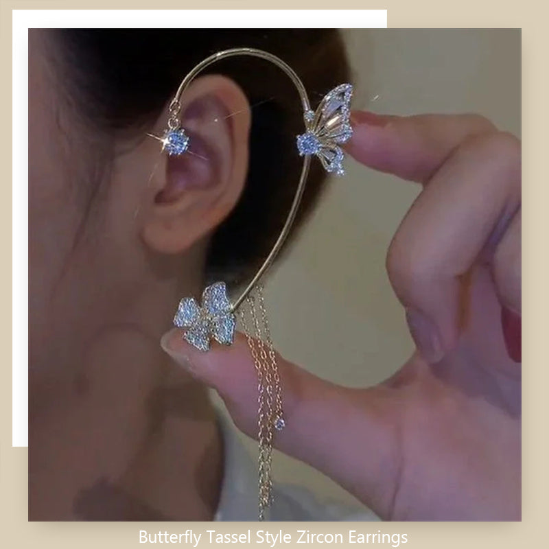 ✨Øredobber med sommerfugl og dusk av zirkoner🦋