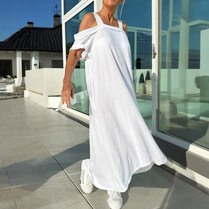 Kald skulder maxikjole for kvinner