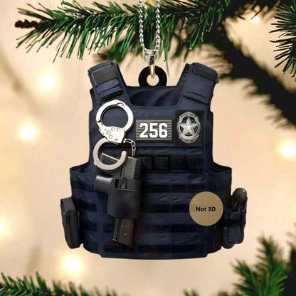 Skuddsikker vest akryl nøkkelring(Visuell 3D flat anheng)