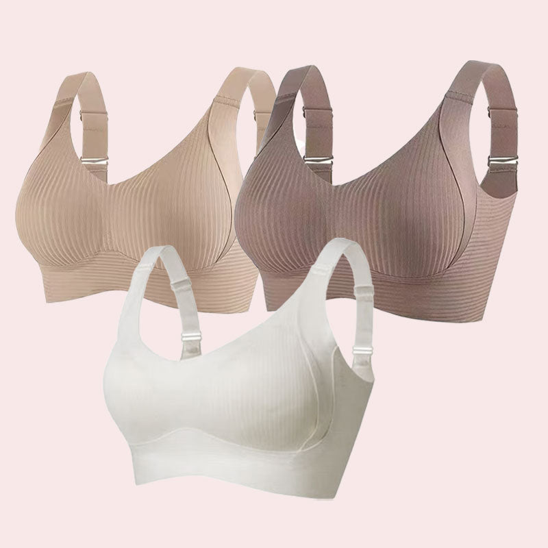 🏆️Gerippter Push-up-BH ohne Bügel für Damen