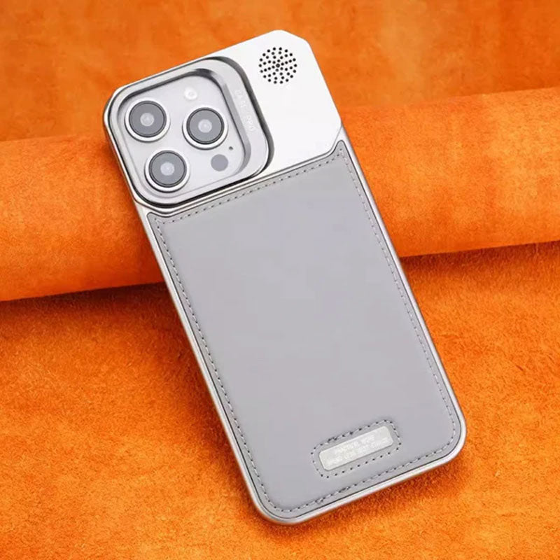 Ultratynt rammeløst skinndeksel til telefonen – med stativ og magnetisk funksjon