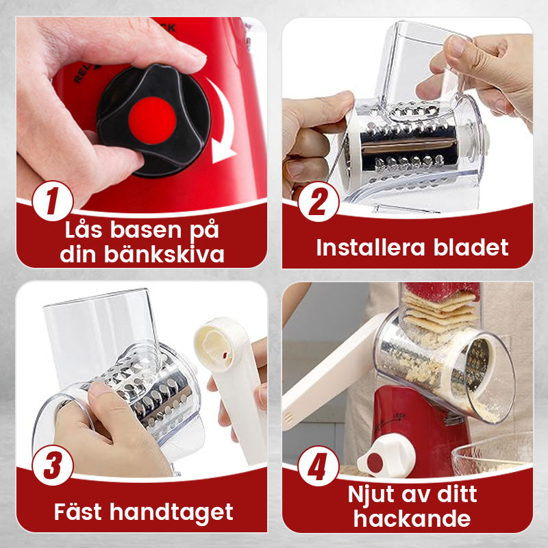 🥕Nur für kurze Zeit zum halben Preis: 3-in-1-Käseschneider und Gemüsereibe mit Drehfunktion.