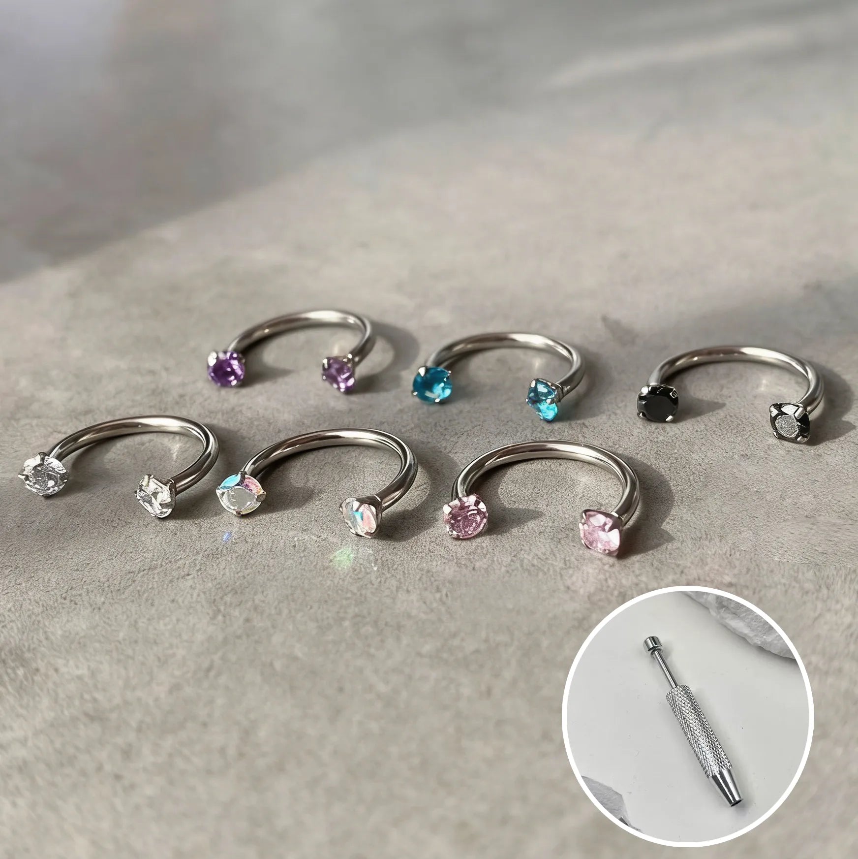 🔥Hufeisen-Gem-Nasenring – Innengewinde & Bequem