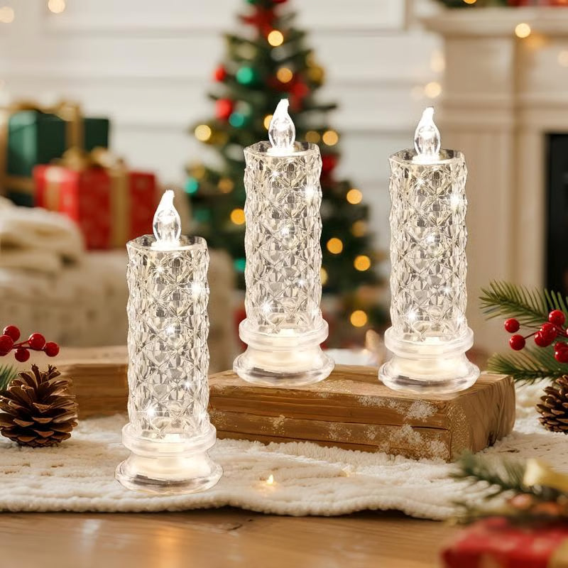 🔥Sista dagen 49% RABATT🎁Set med 4 LED-kristallljus