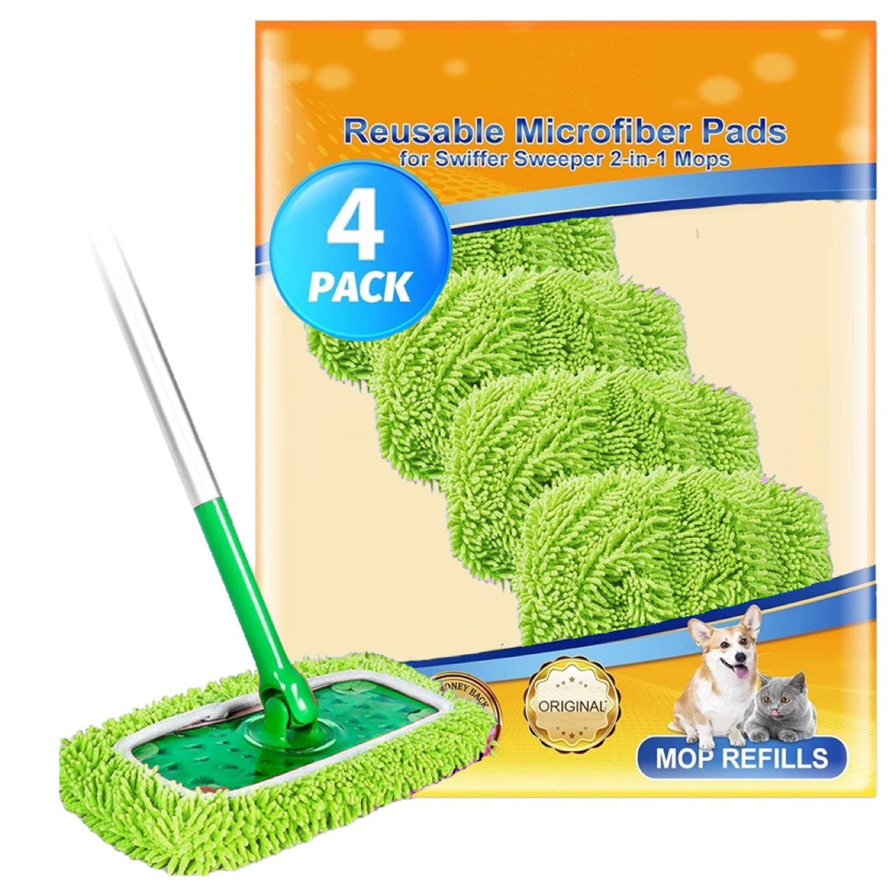 Wiederverwendbare Wischmopp-Pads