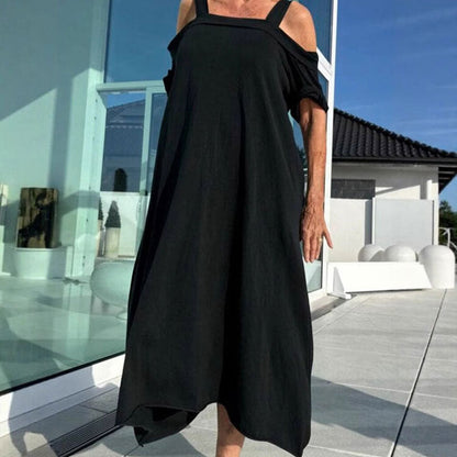 Kald skulder maxikjole for kvinner