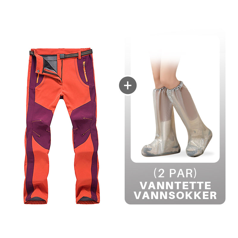 Winddichte, wasserdichte, warme Wanderhose mit elastischem Bund