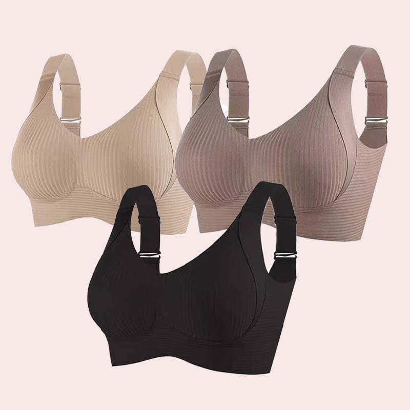 🏆️Gerippter Push-up-BH ohne Bügel für Damen
