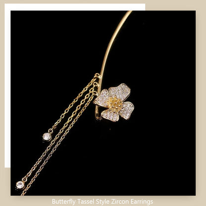 ✨Øredobber med sommerfugl og dusk av zirkoner🦋