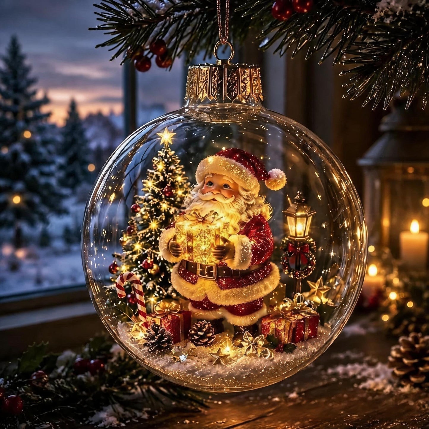 🎄Leuchtende Weihnachts-Diorama-Ornamente – Eine kleine Winterwelt in Ihrer Handfläche👼